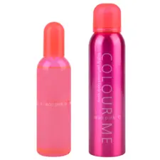 Set of Women’s Perfume and Perfumed Body Spray - Neon Pink
